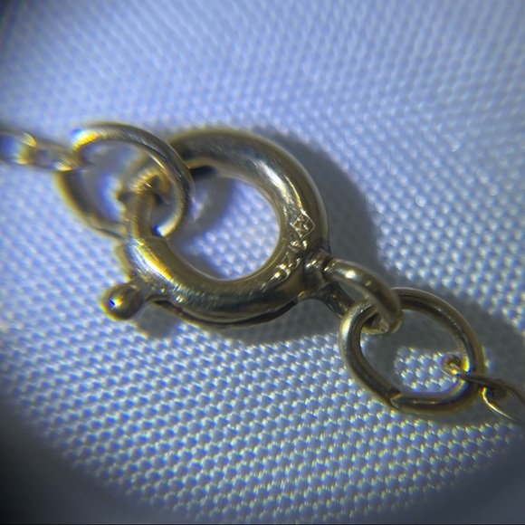 Lirm Thai Amber Colored CZ 925 Sterling Silver Dainty Necklace - Picture 7 of 9